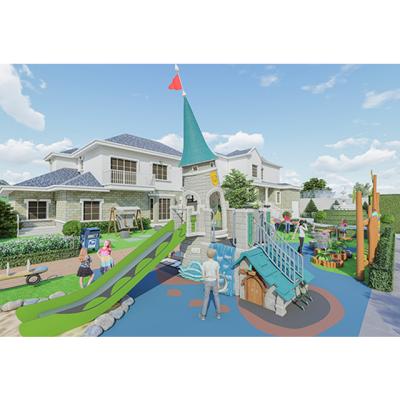 China Outdoor Theme Park The Desire COWBOY Adventure Castle Playground Kids Playground Slide Equipment Kids Exploring for sale