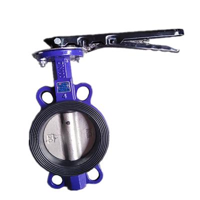 China General Type PN16/10K/5K/150LB/BS/DK/ptfe Cast Iron Stainless SteelManual Ductile Stainless Steel Wafer Butterfly Valve Price List for sale