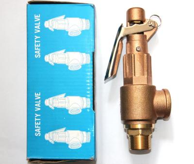 China Brass High Pressure Wire Steam Boiler Spring Lever Type Safety Relief Valve BSP General Safety High Lift Or Pressure Relief Valve for sale