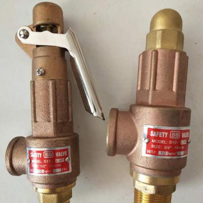 China General NPT Brass Type Threaded Gas Safety Relief Valvespring Full Lift Control High Pressure Brass Bronze Forge Red Thread Connection for sale