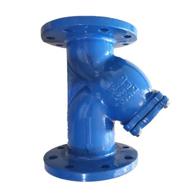 China Cast Iron Y Type Sewage Strainer ANSI125lb / BS4504 / JIS10K / DIN3202 F1 Pn16 for sale