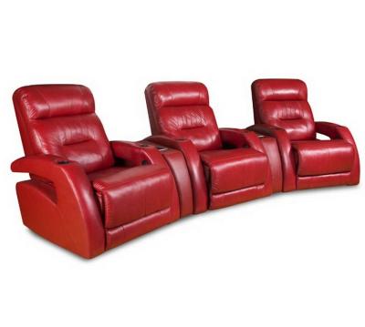 China Luxury Recliner Home Furniture Burgundy Leather Recliner Sofa for sale