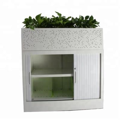 China Low Desk Furninture Office Cabinets In Stock 2 Layer Metal Filing Cabinets With Planter Box for sale