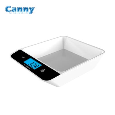 China Hot Selling Popular Digital Tare Canny Electronic Household High Precision Design Kitchen Scale With Bowl for sale