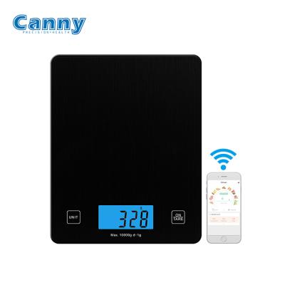 China Canny Private Glass Food Scale Smart Kitchen LCD Display Digital Scale 10Kg1G for sale