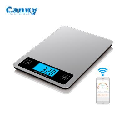 China Weight Measuring Canny New Best Selling Products 10Kg Weighing Blue-tooth Smart Kitchen Scale Food Measuring Scale for sale