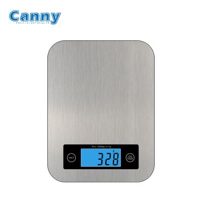 China WITH LID Canny Stainless Steel 10000g 1g Portable Digital Food Nutrition Kitchen Scale for sale