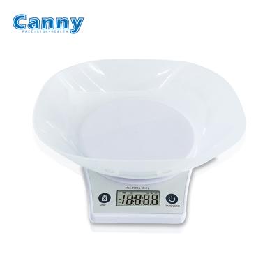 China With Scale Tray Canny Hot Sell Home Use Round With Bowl Digital Kitchen Food Scale for sale