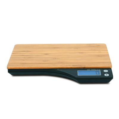 China WITH LID 5kg Platform Cautious Bamboo Food Scale Digital Kitchen Scale for sale