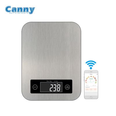 China Cautious Stored Household 5kg Digital Food Weighing Nutrition Blue-tooth Kitchen Scale for sale