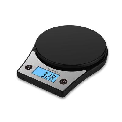 China WITH LID Safe ABS Plastic Digital Kitchen Scale With 5kg Portable Round Bowl Scale Food Scale for sale