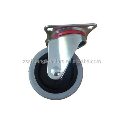 China NON-MARKING CASTER MODERN 3 INCH RUBBER PIVOT for sale