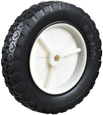 China 8 Inch Diamond Tread Single Rubber Wheel Plastic Core For Hand Truck 130kgs Plastic Core Diamond Tread Single Rubber Wheel for sale