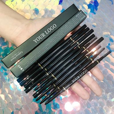 China Long Lasting Waterproof Vegan Eyebrow Private Label Eyebrows Tinting Slim Eyebrow Pencil With Brush Eyebrow Pencil for sale