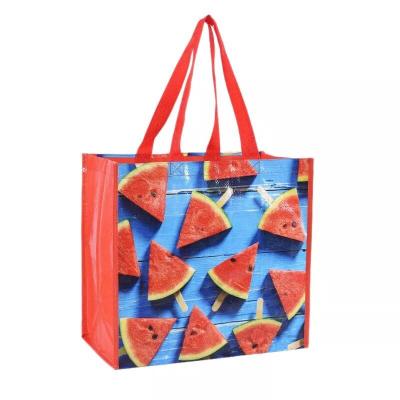 China Custom Promotional Type Recyclable PP Woven Garbage Fruit Watermelon Bag for sale