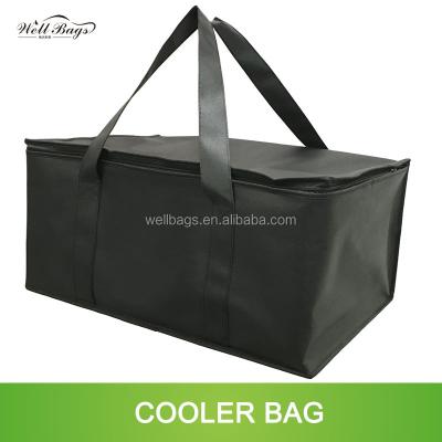 China Customized Handled Square EPE Foam Insulated Non Woven Cooler Bag With Inner Pocket For Ice Pack for sale