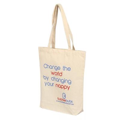 China Durable Foldable Custom Natural Color Cotton Canvas Tote Bag Student Natural Cotton Handbag for sale