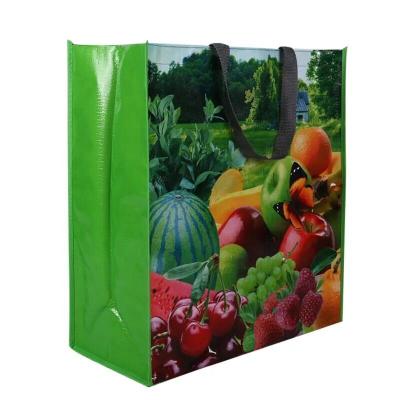 China BSCI Recyclable Colorful Printing Laminated PP Woven Shopping Bag for sale