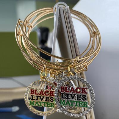 China Cute Stainless Steel Black Lives Matter Women Bracelet Ornament Mold for sale