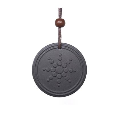 China Hot Selling Natural Nano Stock Sunflower Lava Energy Pendant With 5000-10000cc Negative Ion Ion for sale