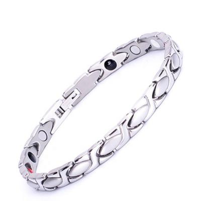 China Stainless Steel Running Bracelet Function Bracelet Gold Magnetic Energy Diet Healthy Bracelet for sale