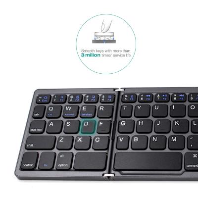 China Portable Stand Foldable Ergonomic Touchpad Touchpad Laptop Wireless Keyboard for sale