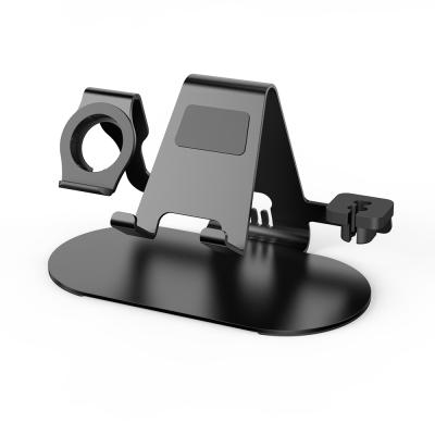 China Aluminum New Product Three-in-One Charging Cell Phone Holder Desktop Desk Suitable For Apple for sale