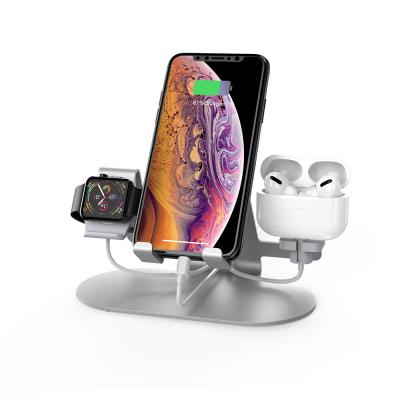 China Aluminum Aluminum Portable Kneebend Smart Phone Holder Stand For Apple /iwatch/airpods for sale