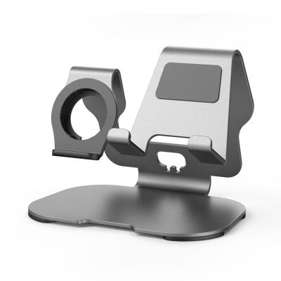 China Custom Logo Aluminum Aluminum Phone Holder And Watch Stand For Desk for sale