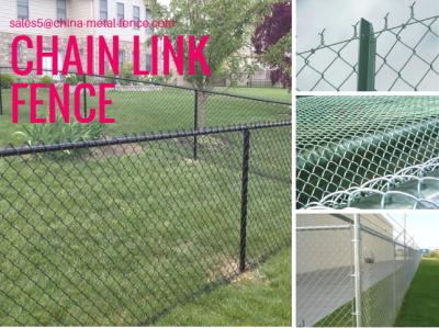 China Black PVC Coated Chain Link Panels/Cyclone Fence 1.5m*10m*60mm*3.5mm for sale