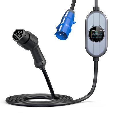 Chine C.A. portatif 250V de station de charge du Type2 IEC62196 16A EV de chargeur de voiture d'EV à vendre