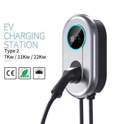 China Tipo - 2 pilha de carregamento da casa EV de Wallbox para o carro elétrico 32A 7.36KW 1 fase com LCD à venda