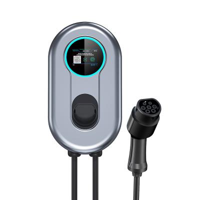 China Type2 EV het Laden Post 8-32A Regelbare 1 Lader 7.4m van Fasewallbox AC EV Kabel Te koop