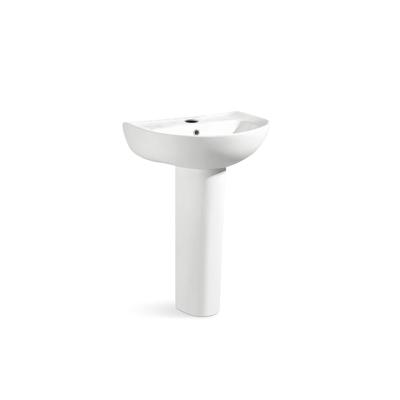 China Easy Clean Modern Bathroom Sanitary Ware Bathroom Basin Sink Porcelain Ceramic Hand Wash Basin With Pedestal for sale