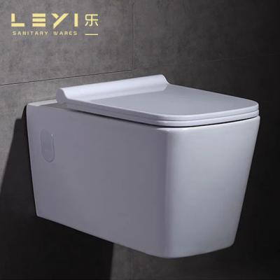 China Chaozhou System One Piece Siphonic Sanitary Ware Modern Rimless Flushing Cistern Modern Ceramic Wall Hung Toilet for sale