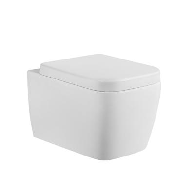 China Chaozhou New Design Hidden Modern One Piece System Sanitary Ware Wc Rimless Ceramic Cistern Wall Hung Toilet for sale