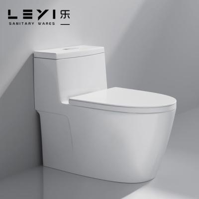 China Double-Flow Modern Design Bathroom Floor Standing Ceramic Toilet Seat One Piece Toilet With Seat Cover for sale