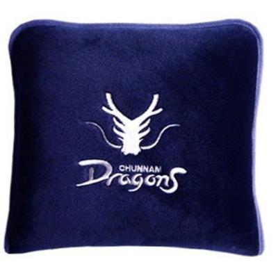 China Anti-pilling travel pillow and blanket set throw blanket in pocket travel blanket pillow with embroidery logo for sale