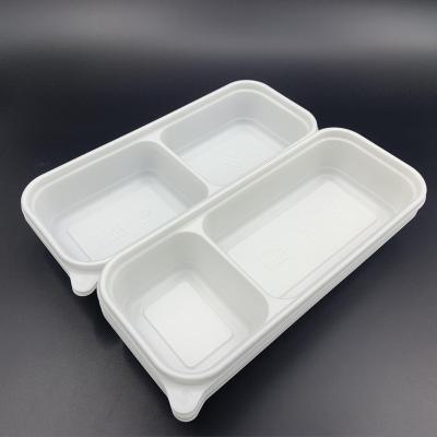 China Sustainable Custom Printed Recycled Disposable Biodegradable Cornstarch Lunch Box Takeaway Food Lunch Box Cornstarch Food Box for sale