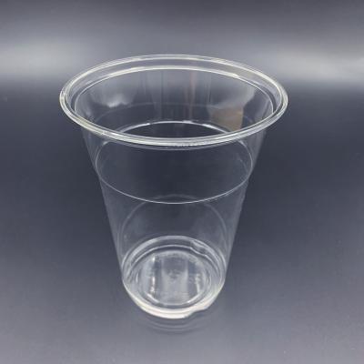 China 12,16,20,24oz Clear Printed Recyclable PP Pamper Transparent Disposable Plastic Cold Water Cup With Lid for sale