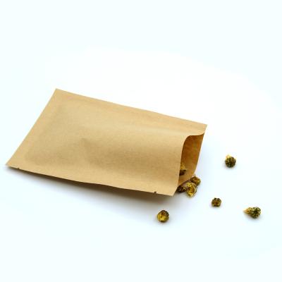 China 100pcs Food Heat Seal Bags Open Top Mylar Kraft Paper Separate Sealing Bag Brown For Tea for sale