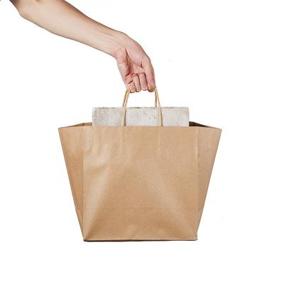 China Business& 100pcs Craft Paper Gift Shopping Bags With Handles Gift Bag For Craft Grocery Party Shopping Retail for sale