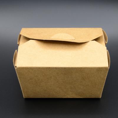 China 100pcs Food Grade Paper Craft Lunch Box Recyclable Disposable Food Prep Containers Disposable Takeout Boxes For Restaurant Home for sale