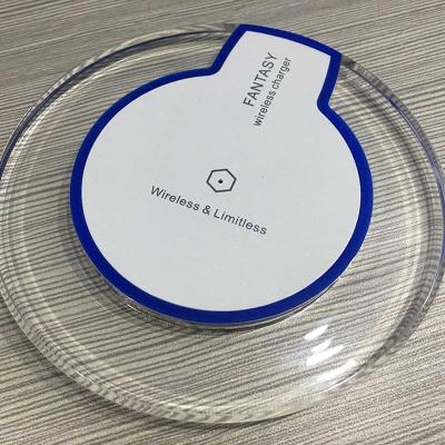 China 2020 mobile phone cheap fast q1 wireless charger for smart mobile phone LED crystal wireless charger for sale