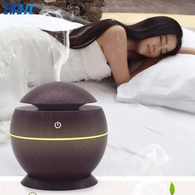 China Mini Wooden 130ml Portable Car Home Portable USB Air Aromatherapy Aroma Diffuser Essential Oils Ultrasonic Humidifier for sale