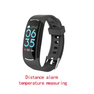 China Temperature Measurement Smart Wifi Social Distancing Ararm Wristband Smart Bracelet F91T for sale