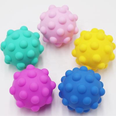 China Stress Anxiety Relief Toy 3D Noise Ball Bouncing Person Toys Portable Pushing Noise Ball Toy Silicone Bubble Stress Reliever Sensory for Kids and Adults for sale