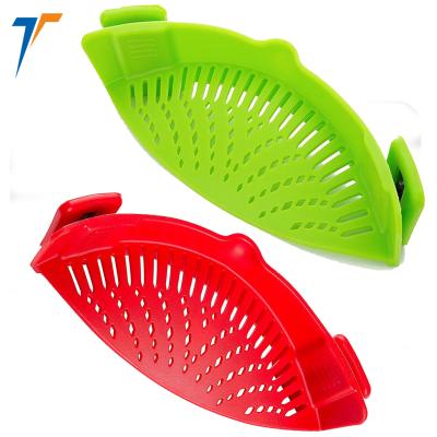 China Sustainable Instant Pot Silicone Strainer For Pans And Bowls for sale