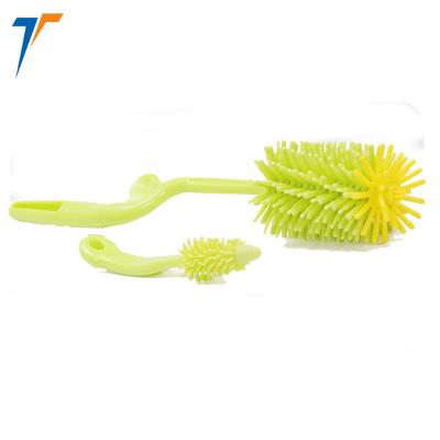 China Viable Cup Silicone Baby Bottle Cleaning Brush for Long or Narrow Necked Bottles, Drinking Glasses for sale