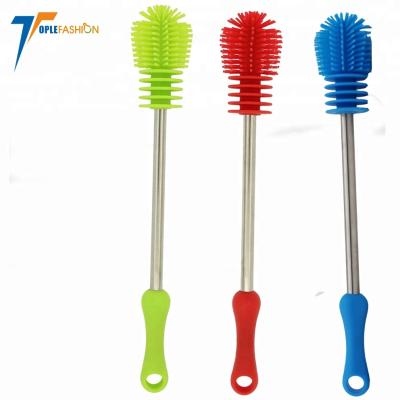 China BPA Free Viable Creative Multifunctional Kitchen Cleaning Brush Silicone Bottle Brush Glass Brush For Kitchen Home for sale